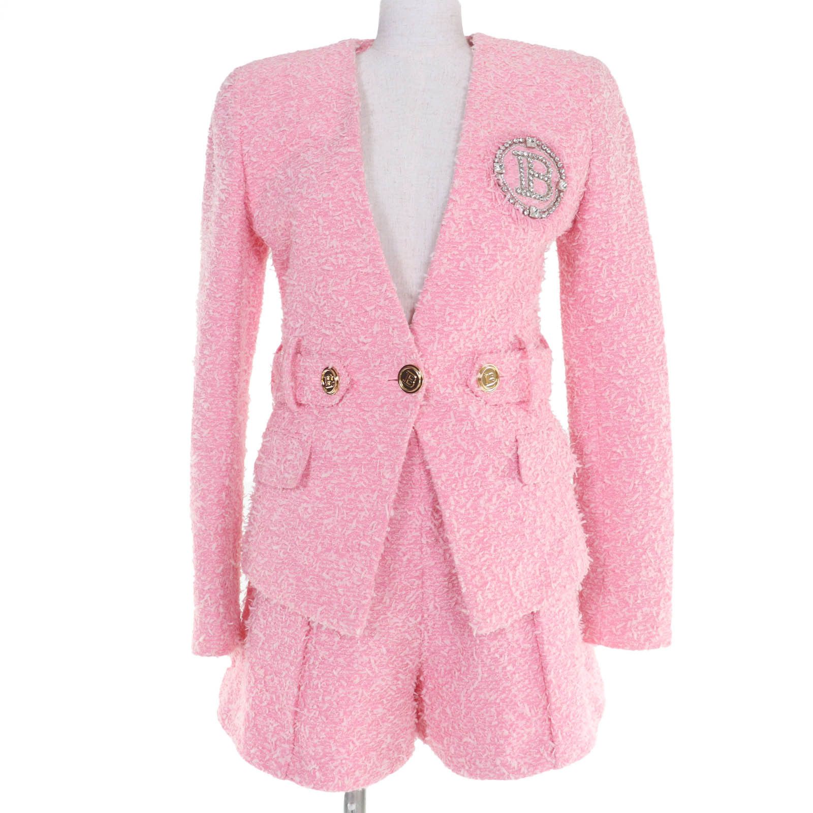 Other Other Balmain Tweed Two-Piece Set Textile Suits SI150CA00/PA087C320 DUTY FREE for USA Size ONE SIZE - 1 Thumbnail