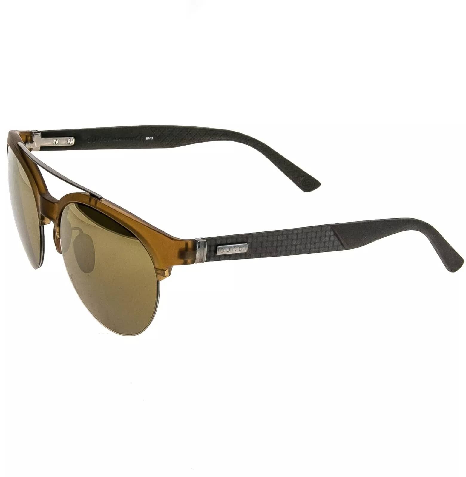 Gucci GUCCI Round GG1069S Matte Brown Bronze Sport Sunglasses 1069 Size ONE SIZE - 9 Thumbnail