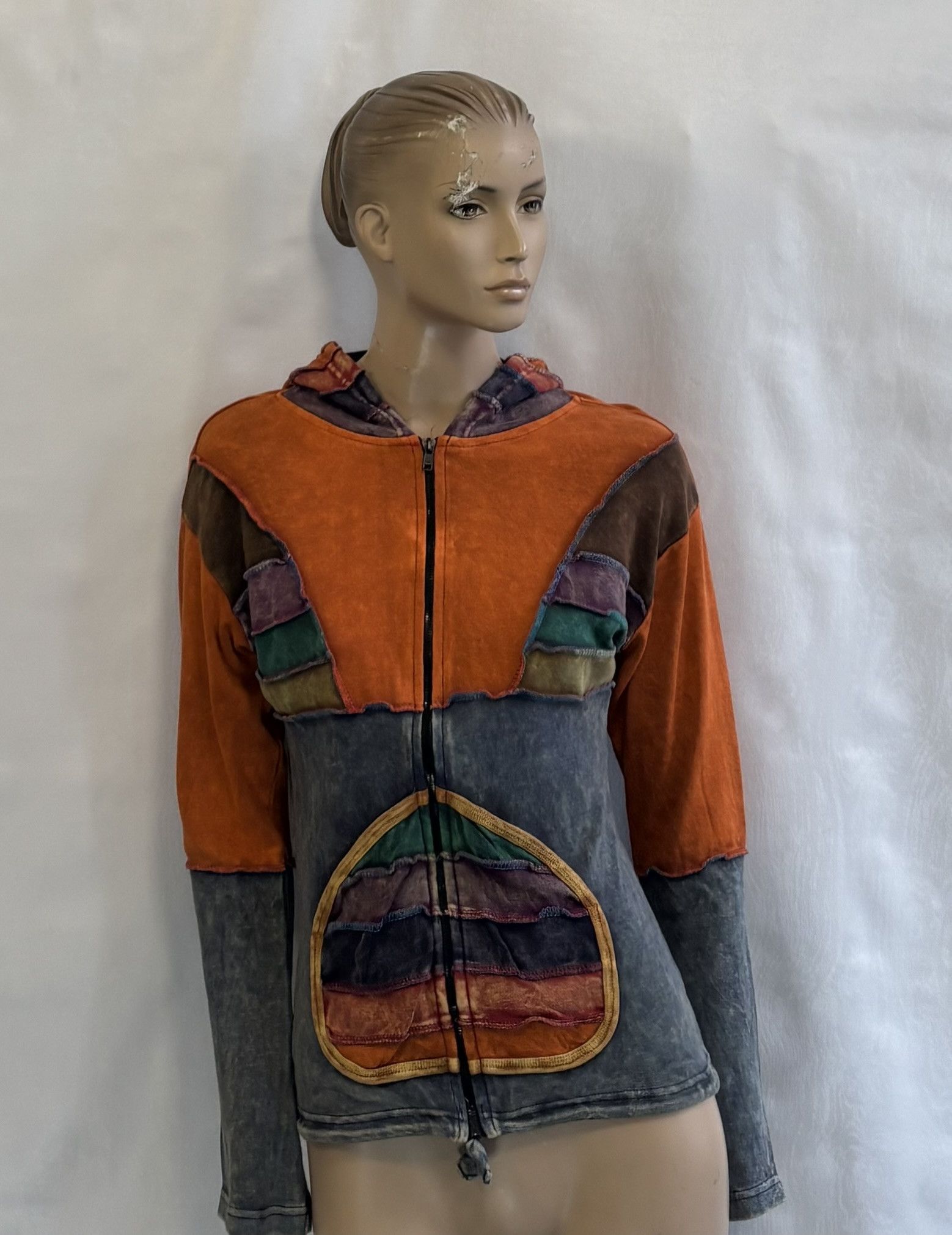 Vintage Boho Hippie Nepal Zip Hoodie Size L Size L / US 10 / IT 46 - 1 Thumbnail