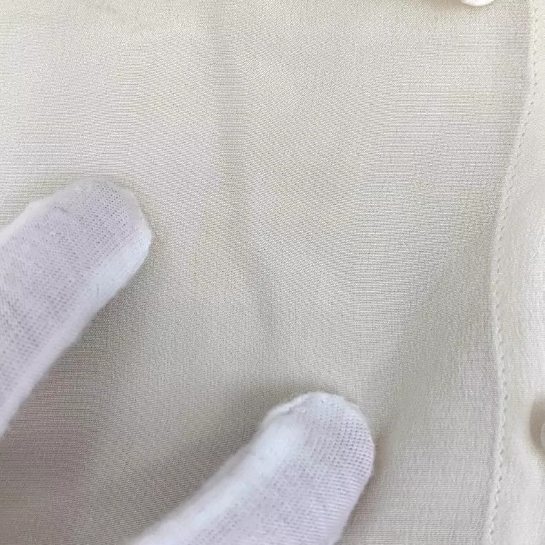 Dior Christian Dior Ivory Silk Long Sleeve Dress Shirt-2505 Size S / US 4 / IT 40 - 8 Thumbnail
