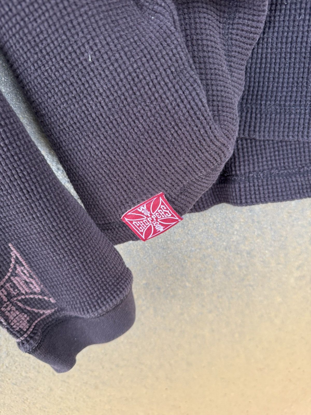 Vintage West Coast Choppers Faded Thermal Pink Cross Longsleeve Size US L / EU 52-54 / 3 - 10 Thumbnail