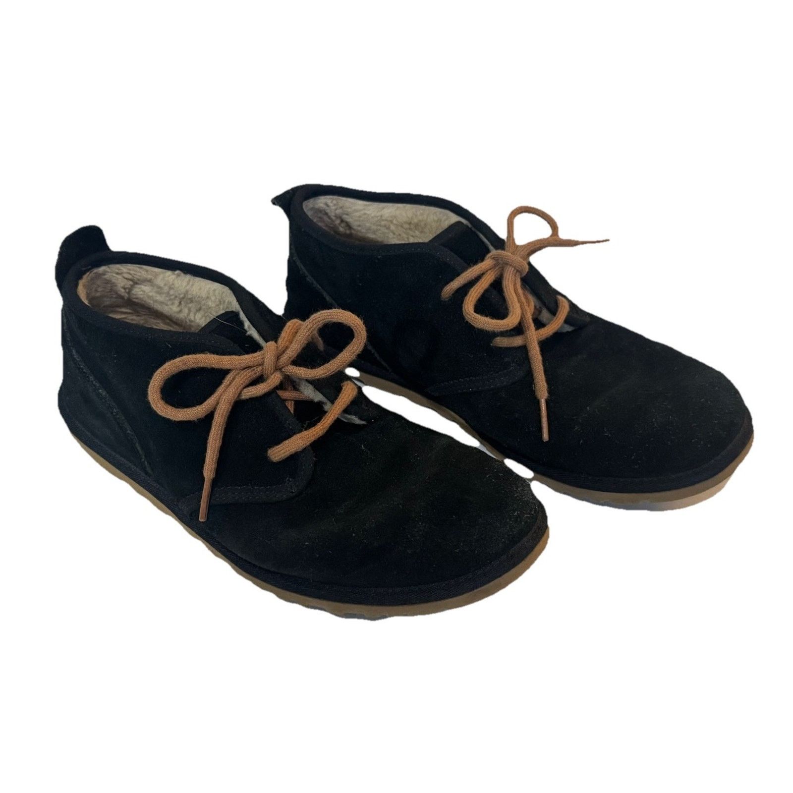 Ugg UGG Maksim Chukka Boots Black Suede Lace-Up Sheepskin Sz 8 Size US 8 / EU 41 - 1 Thumbnail