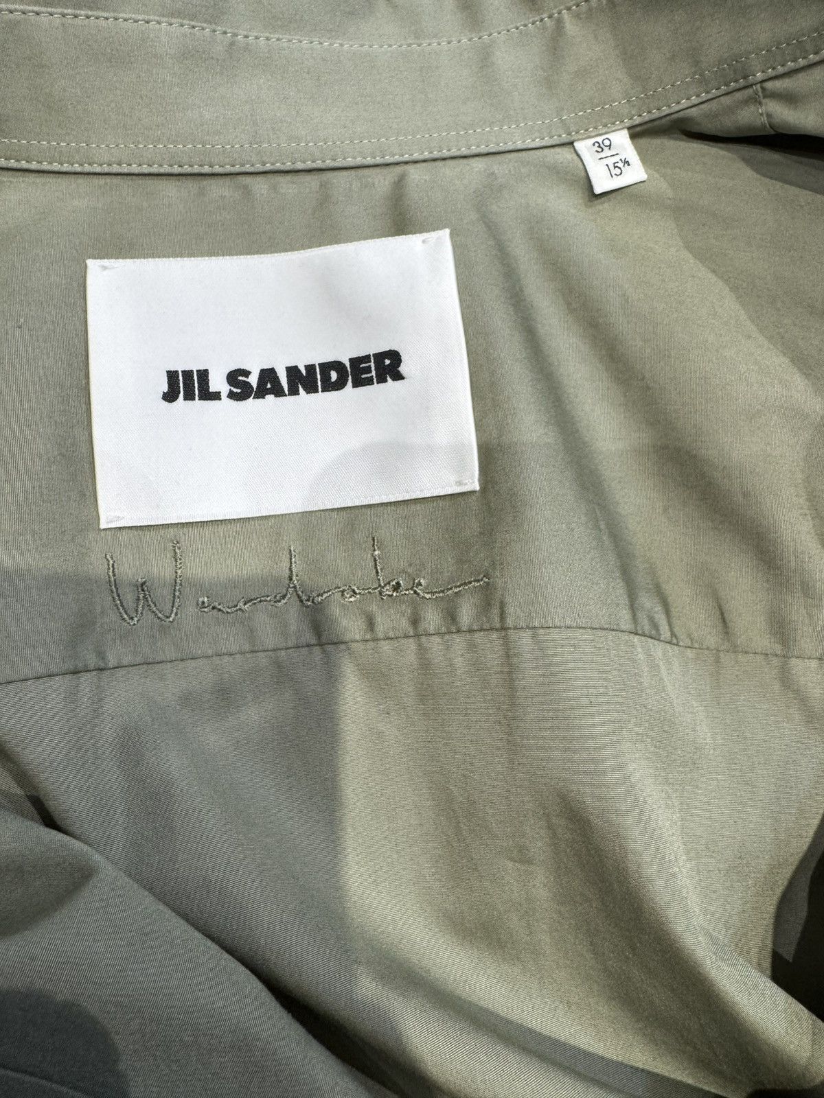 Jil Sander Size 39 Green Asymmetric Pocket Cotton Shirt - NWT Size US S / EU 44-46 / 1 - 3 Thumbnail