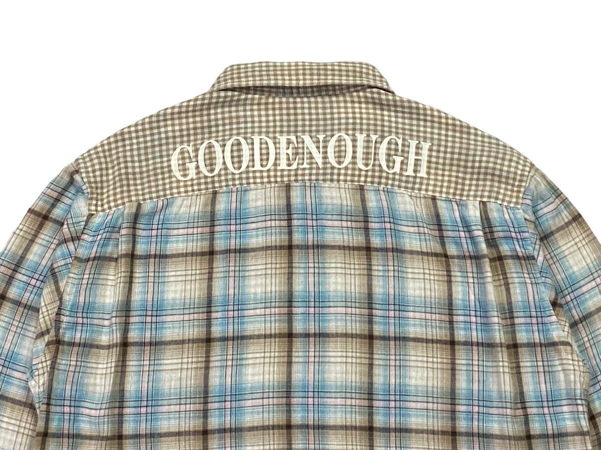 GOODENOUGH × Japanese Brand Goodenough Spellout Checked Shirt Button Ups Size US M / EU 48-50 / 2 - 21 Thumbnail