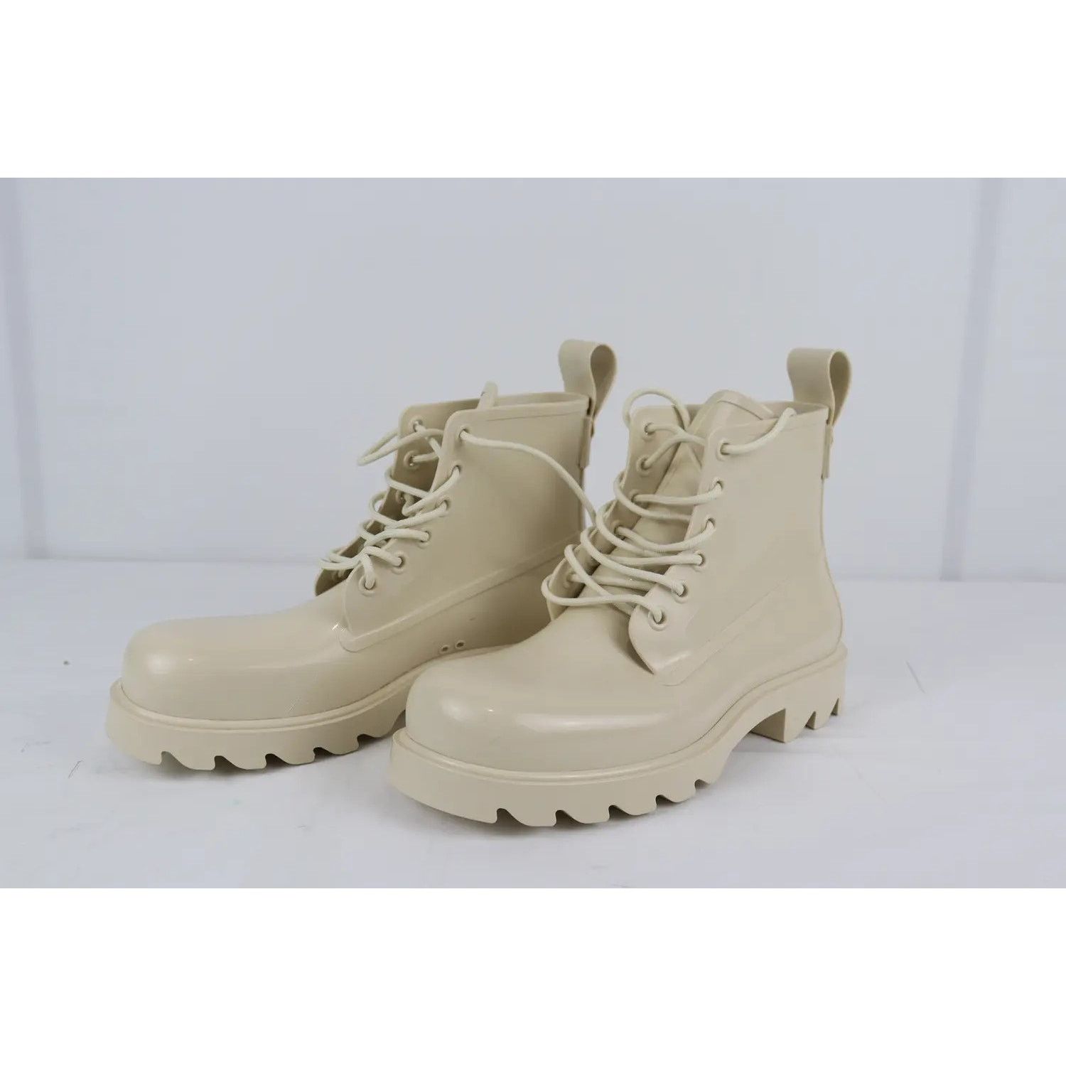 Bottega Veneta o1rshd1 Shiny Rubber Stride Ankle Boot in Sea Salt Size US 12 / EU 45 - 5 Thumbnail