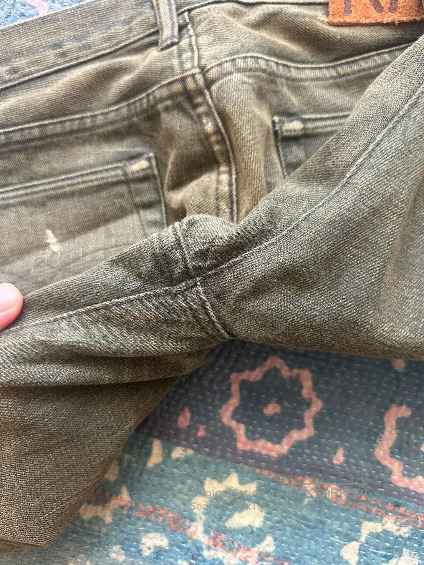 RRL Ralph Lauren distressed slim fit washed denim jeans. Size US 30 / EU 46 - 4 Thumbnail