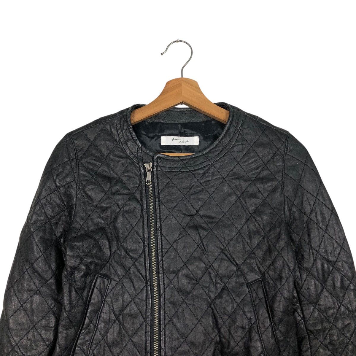 ADAM ET ROPE 📌Cropped Biker Leather Jacket Adam Et Rope Issey Miyake Size US M / EU 48-50 / 2 - 4 Thumbnail