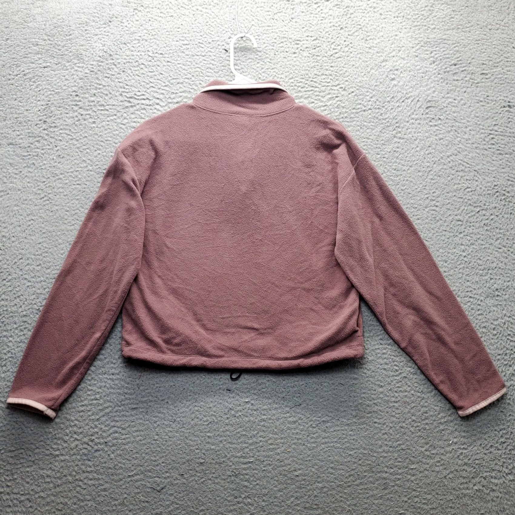 Victoria's Secret Victoria's Secret PINK Womens XS Crop Sweatshirt Pink Fleece 1/4 Zip Long Sleeve Zip Pullover Size XS / US 0-2 / IT 36-38 - 2 Thumbnail