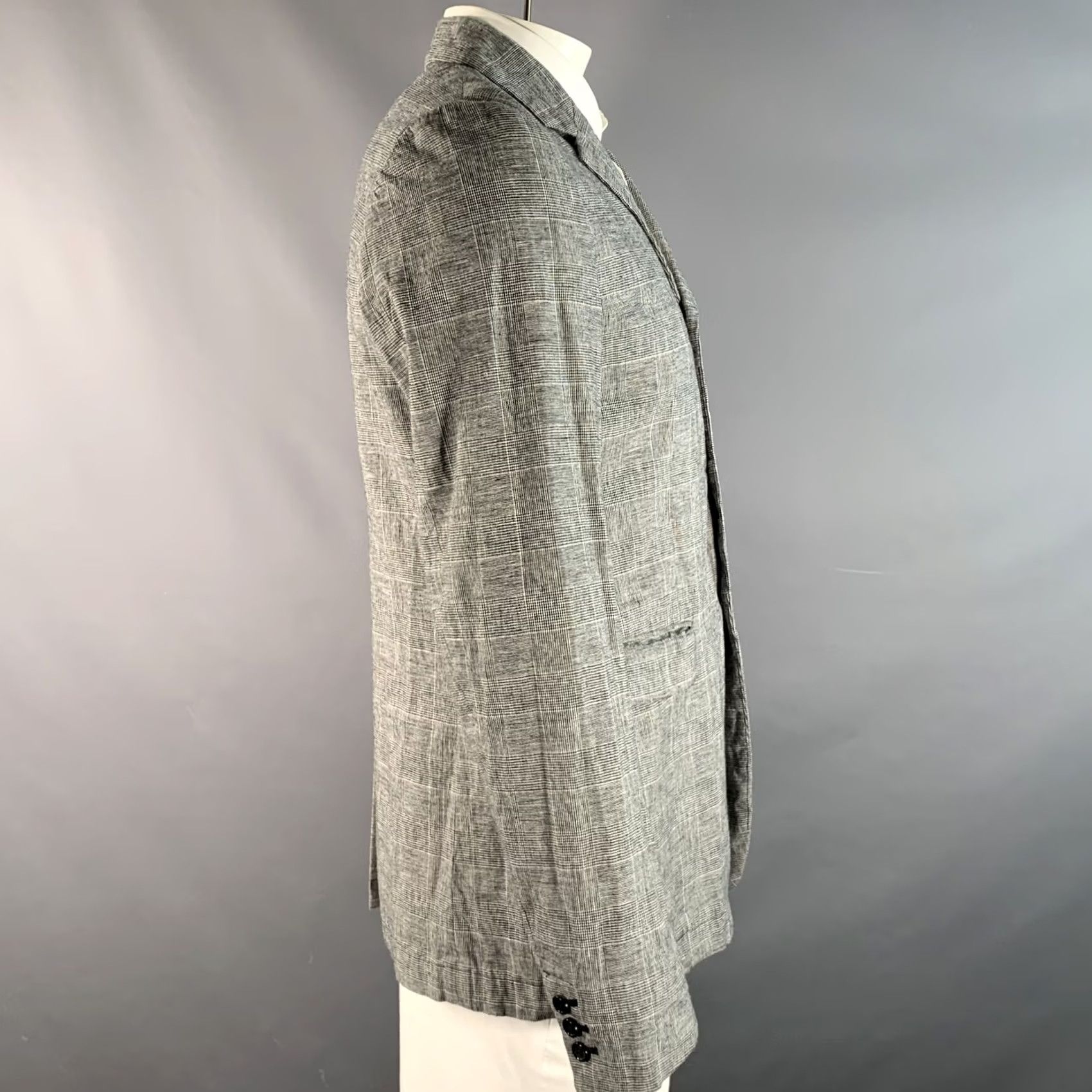 Comme des Garcons Girl COMME des GARCONS BLACK Sport Coat Chest XL Glenplaid Notch Lapel Mens Size US XL / EU 56 / 4 - 2 Thumbnail