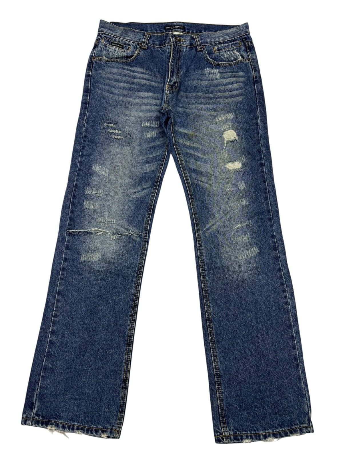Dolce & Gabbana Dolce & Gabbana 🇮🇹 Distressed ZigZag Denim Jeans Rare Size US 36 / EU 52 - 1 Thumbnail