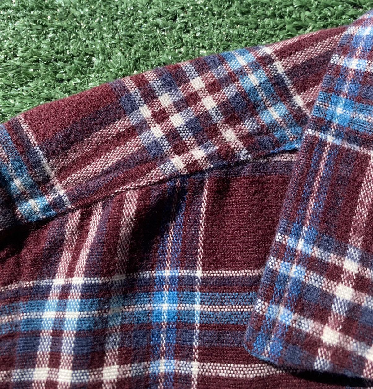 Vintage VTG 90’s LL Bean Chamois Burgundy Plaid Heavyweight Flannel Size US XL / EU 56 / 4 - 8 Thumbnail