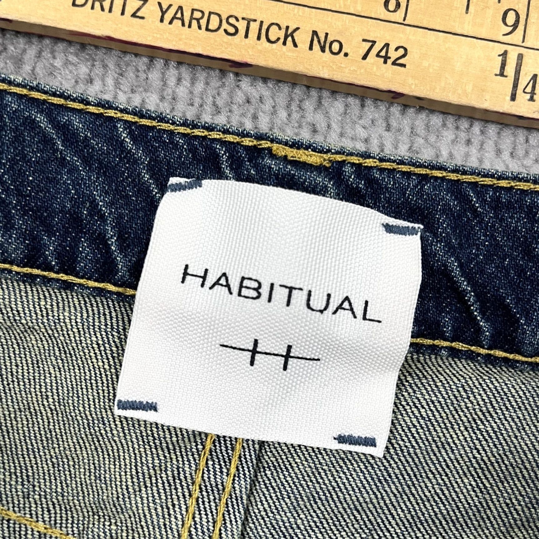 Vintage Habitual Denver Jeans Womens 2/26 W28 L29 Blue Denim Wide Leg Raw Hem Skate Y2K Jeans Womens Size 26" / US 2 / IT 38 - 2 Thumbnail