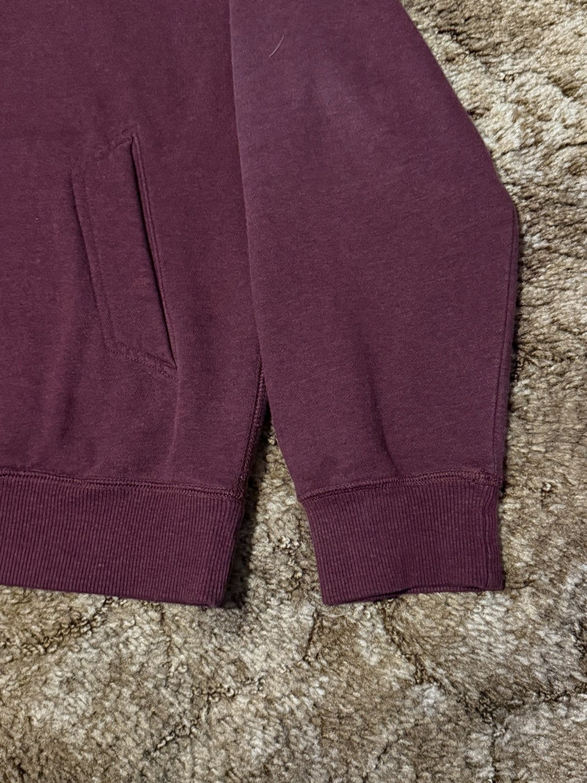 Nike Nike Small Logo Full Zip Up Sweatshirt Burgundy Red XLarge Size US XL / EU 56 / 4 - 4 Thumbnail
