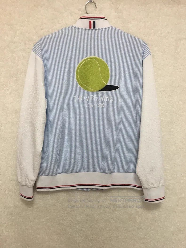 Thom Browne Thom Browne Blue and White Striped Blazer Size US M / EU 48-50 / 2 - 8 Thumbnail