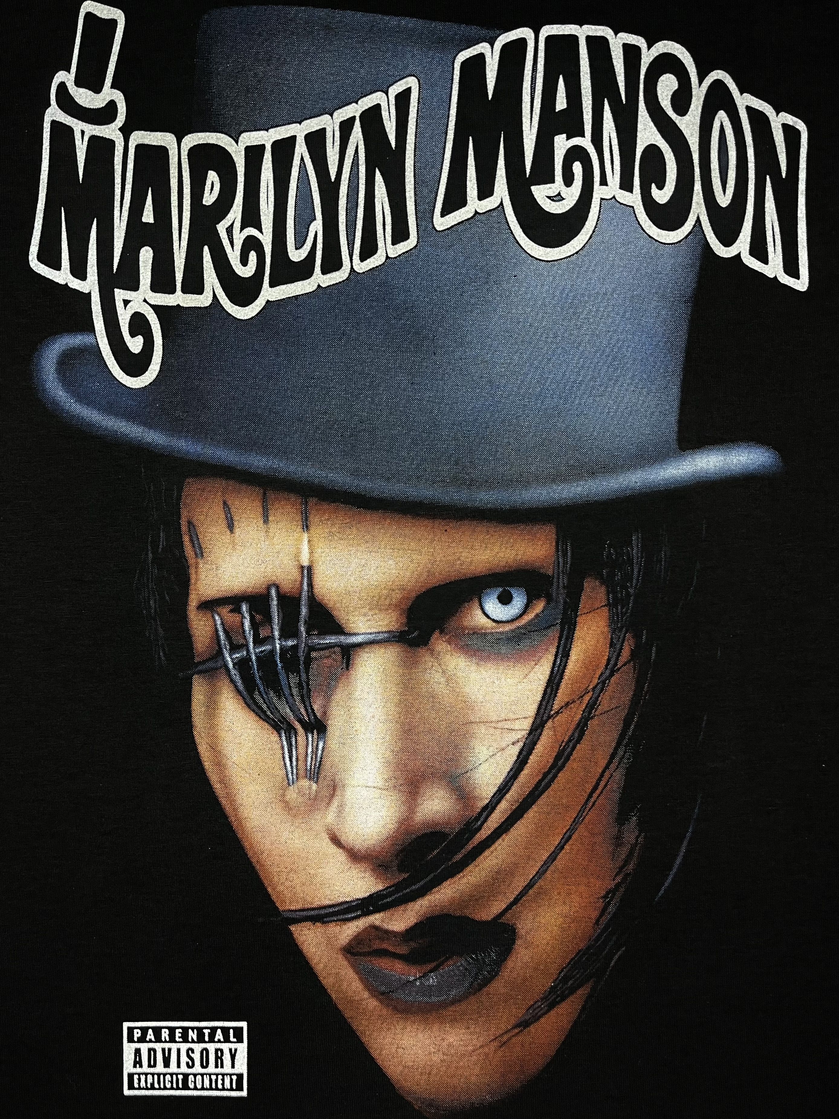 Band Tees Vintage Marilyn Manson Big Face Rare Rock Band T Shirt 90’s Size US L / EU 52-54 / 3 - 6 Thumbnail