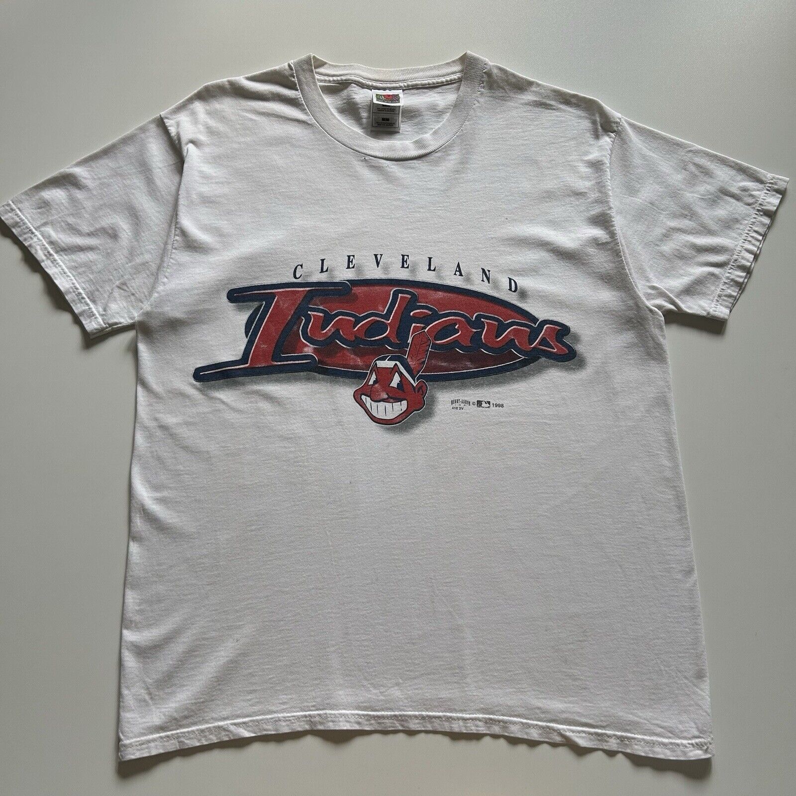 Fruit Of The Loom Vintage 90s Cleveland Indians MLB Graphic T Shirt Large Rare Size US L / EU 52-54 / 3 - 1 Thumbnail