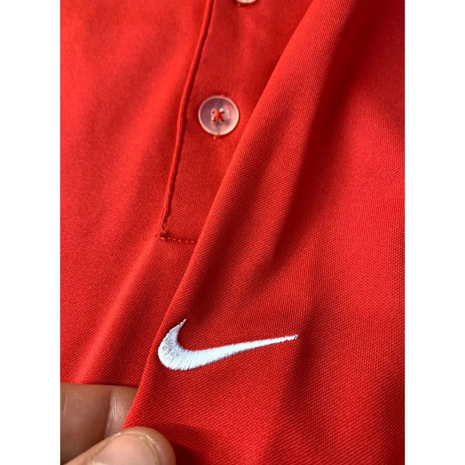 Nike NIKE GOLF DRI-FIT 2015 MEN POLO SHIRT JERSEY RED XS S M L - Adult Regular Size Fitted Short Sleeve Polo Nike Golf Tout Performance Dri-Fit Shirt Size US L / EU 52-54 / 3 - 3 Thumbnail