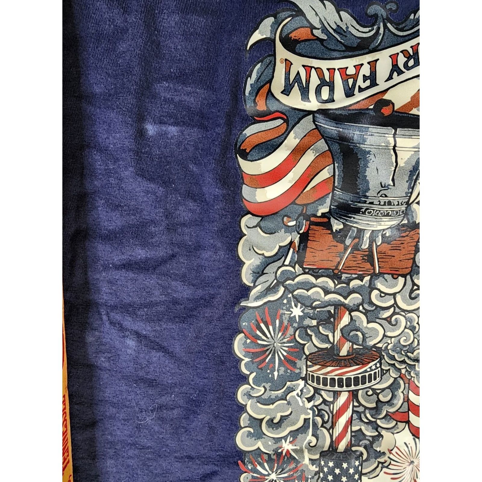 Doublet Mens M Knotts Berry Farm America 250 T Shirt Double Sided Crew Neck Blue Cotton Jersey Graphic Print Short Sleeve Regular Size US M / EU 48-50 / 2 - 4 Thumbnail