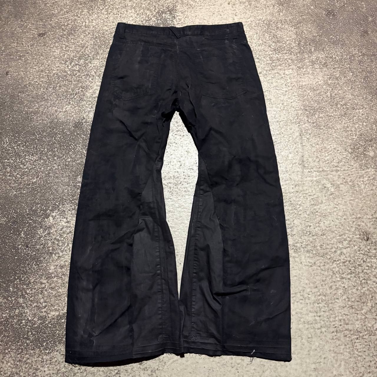 Japanese Brand Custom Black Baggy Distressed Jeans Painted Wide Leg Size US 31 - 3 Thumbnail