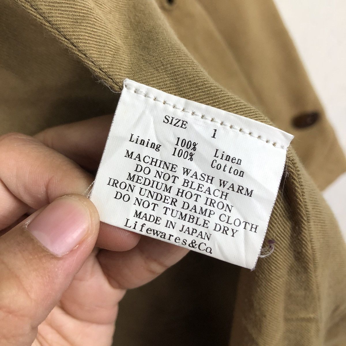 Japanese Brand Rare Jardin Botanique Japanese Artisan Linen Mac Coat Size US M / EU 48-50 / 2 - 20 Thumbnail