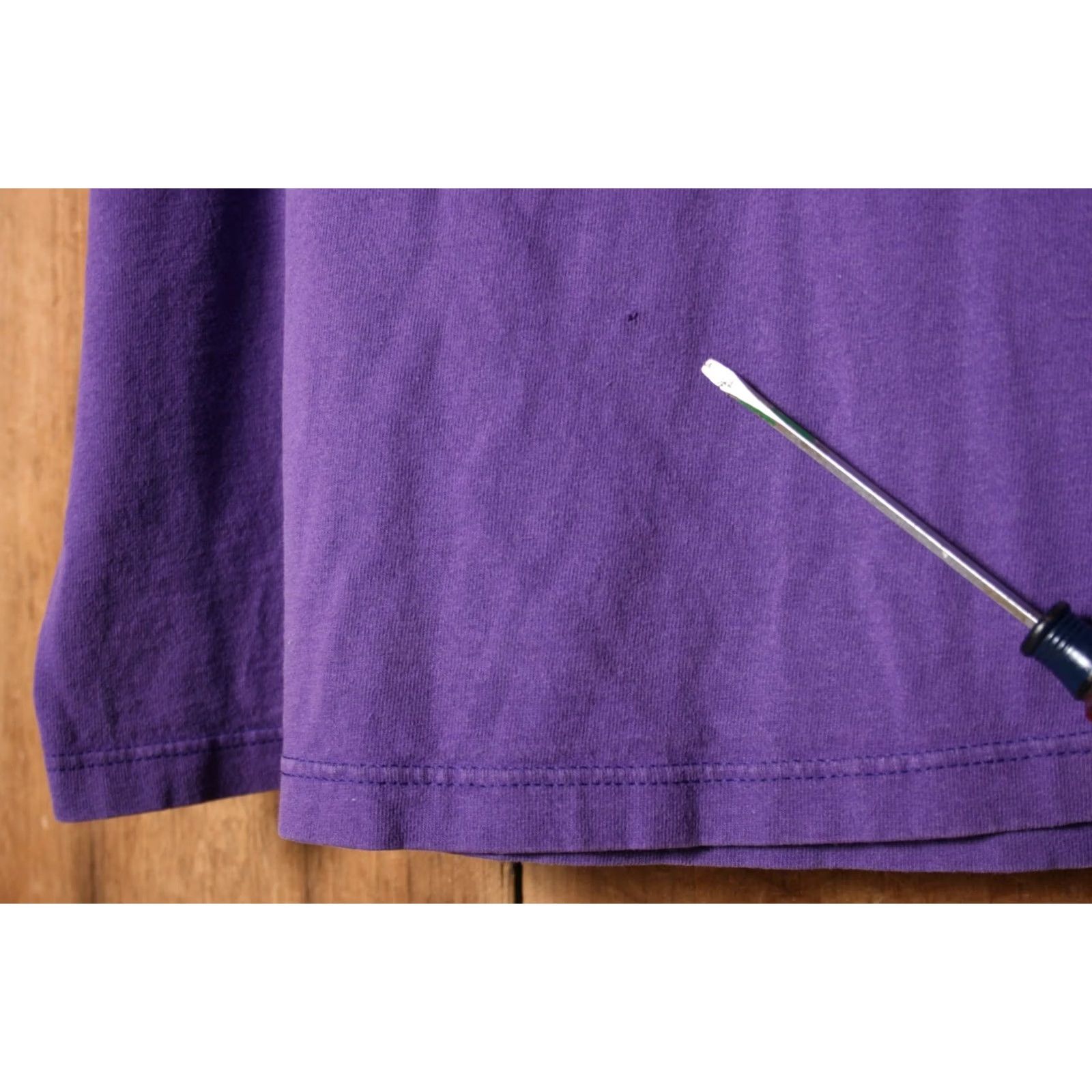 Vintage Vintage Garment Graphics Embroidered Looney Tunes T-Shirt XL Purple Crew Neck Short Sleeve Mens 1980s 90s Decade Lounge Graphic Tee Size US XL / EU 56 / 4 - 3 Thumbnail