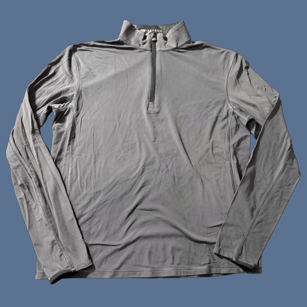 Vintage Greyson Pullover Men’s Small Gray Tate 1/4 Zip Performance Golf Stretch Shirt Size US S / EU 44-46 / 1 - 1 Thumbnail
