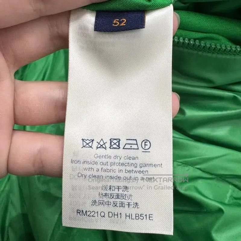 Louis Vuitton Louis Vuitton Green Silk Men's Puffer Jacket . Size US XL / EU 56 / 4 - 4 Thumbnail