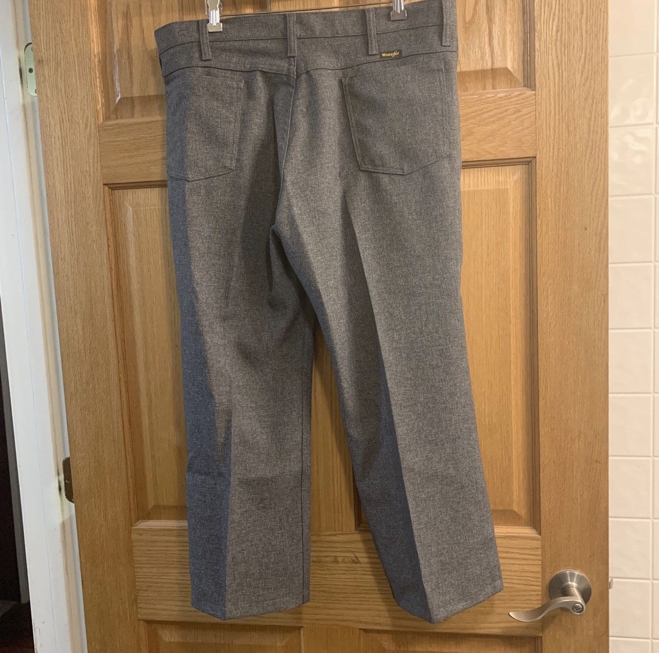 Wrangler Vtg Wrangler Pants Mens 37X26 Gray Bootcut Polyester Western Size US 37 - 2 Thumbnail