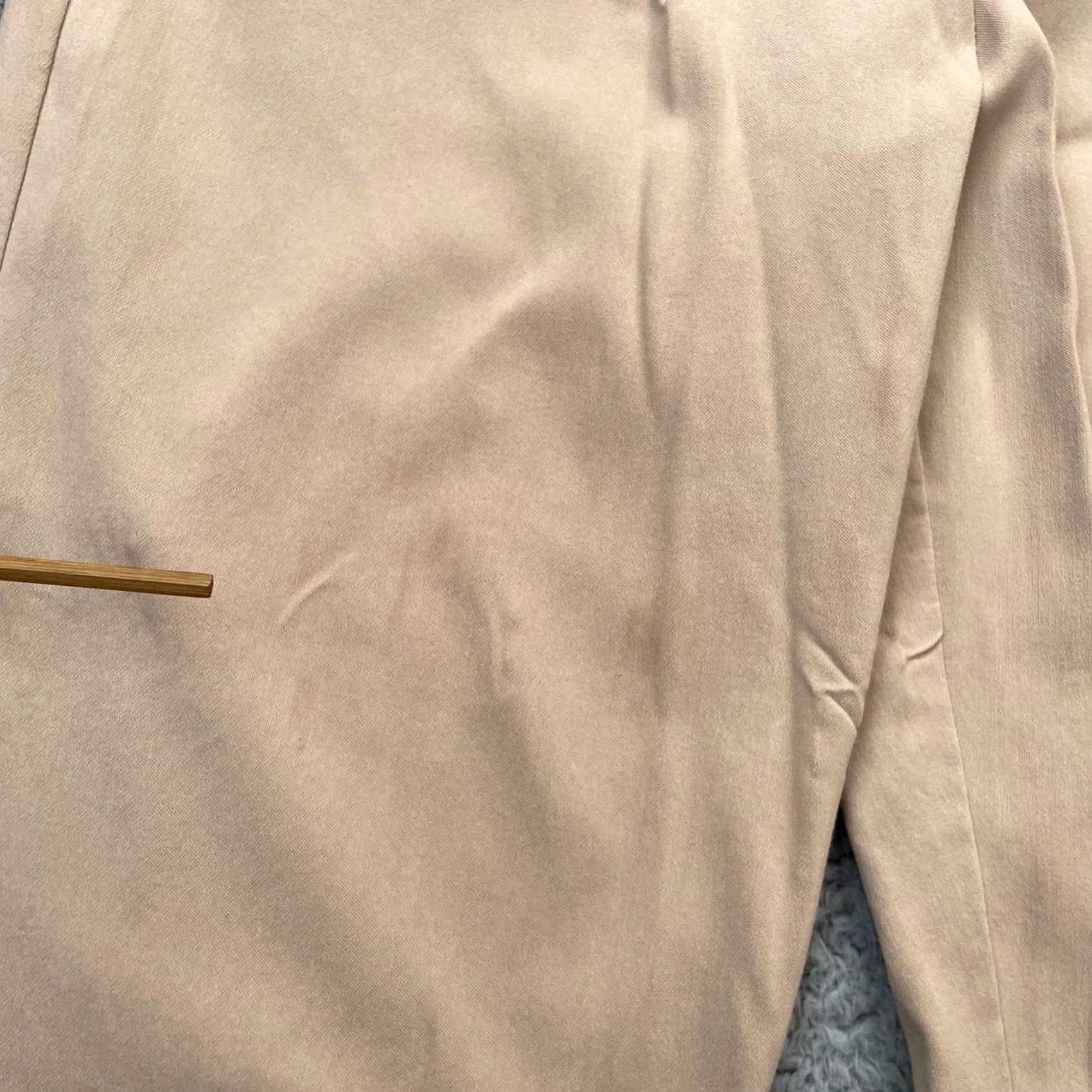 Vintage Chicos Pants Womens Small Beige Cropped Stretch Straight Leg Casual Travel Size 30" / US 8 / IT 44 - 6 Thumbnail