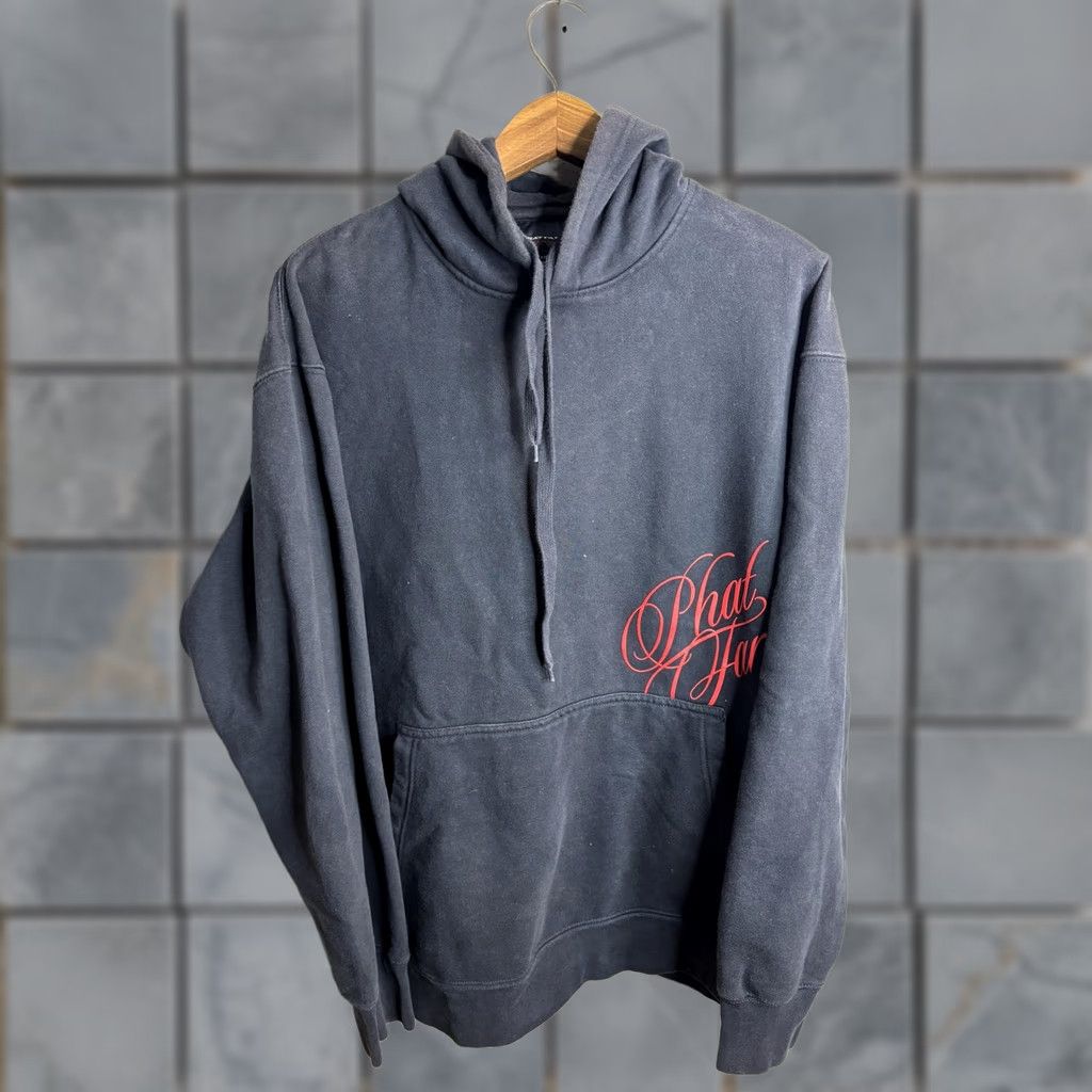 Phat Farm VINTAGE Phat Farm Hoodie Mens L Blue Pullover Hooded Pockets Graphic Print Streetwear Size US L / EU 52-54 / 3 - 1 Thumbnail