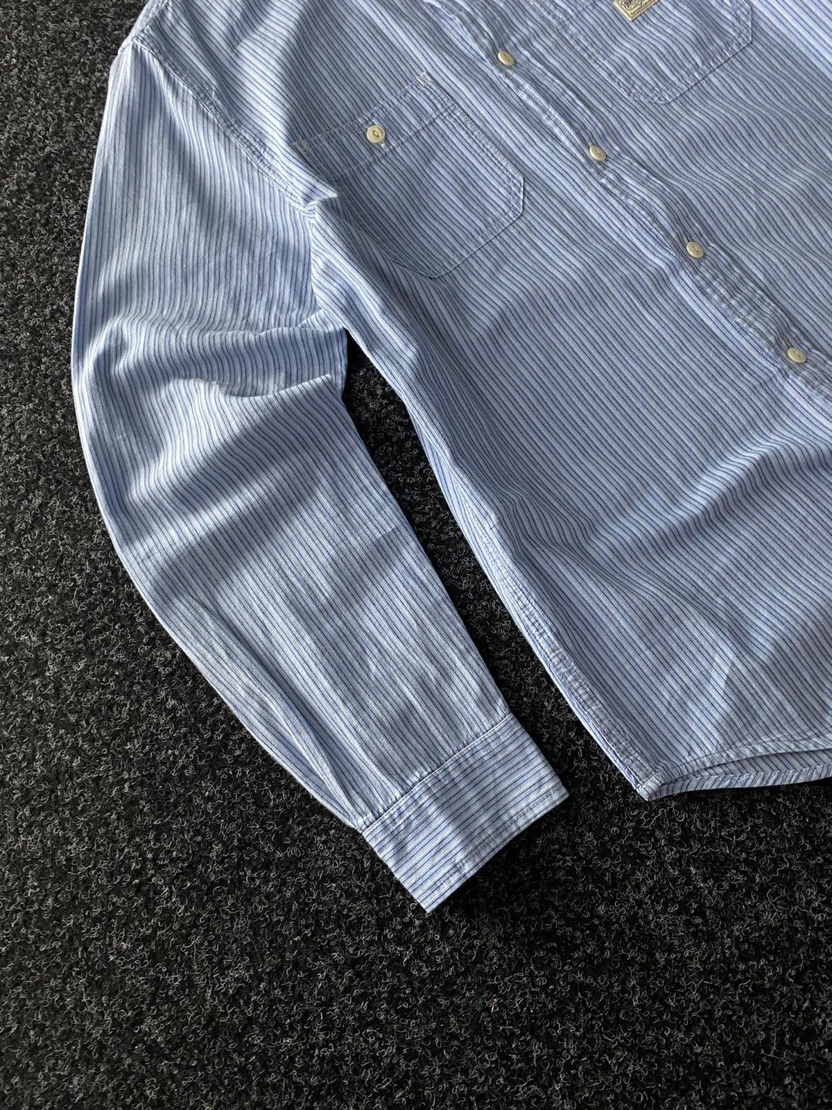 Designer × Polo Ralph Lauren × Vintage Vintage 90s Polo Ralph Lauren sleeve Shirt DENIM & SUPPORT Size US M / EU 48-50 / 2 - 4 Thumbnail