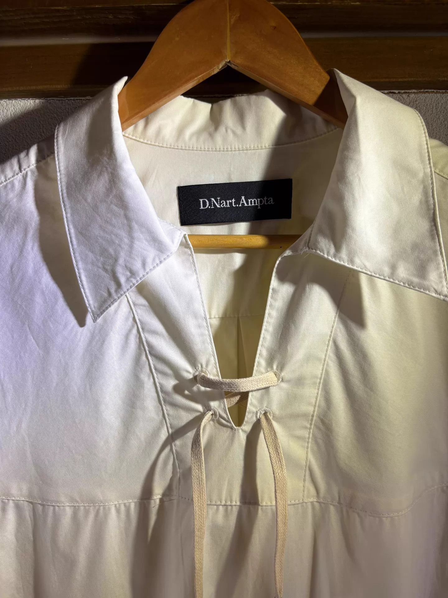 Other D.Nart.Ampta Ivory Special Cut Pullover Shirt M Size US M / EU 48-50 / 2 - 2 Thumbnail
