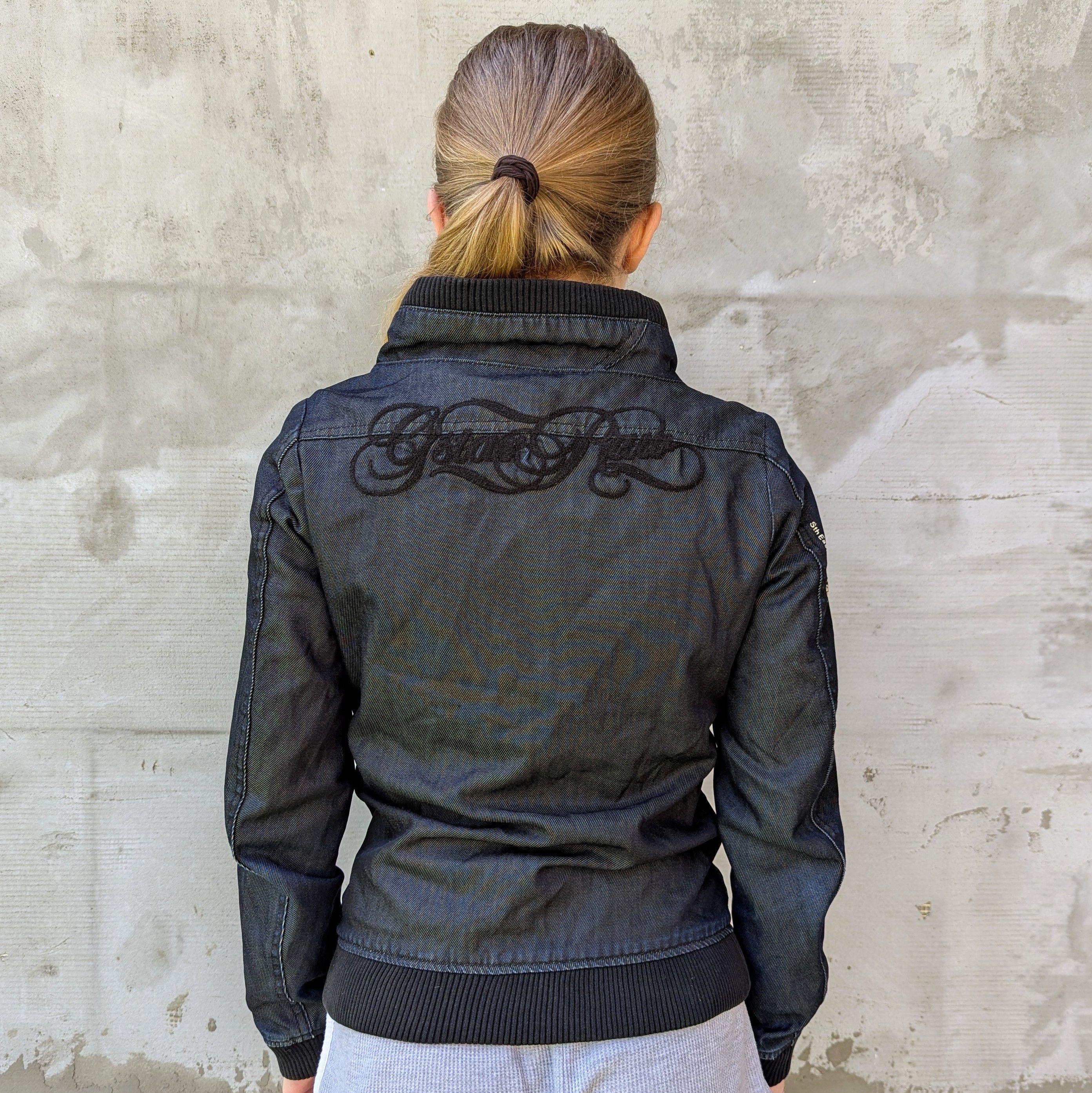 G-Star × Vintage G-Star RAW Dawn Denim Jacket Womens Dark Blue FullZip Jacket Size XS / US 0-2 / IT 36-38 - 4 Thumbnail