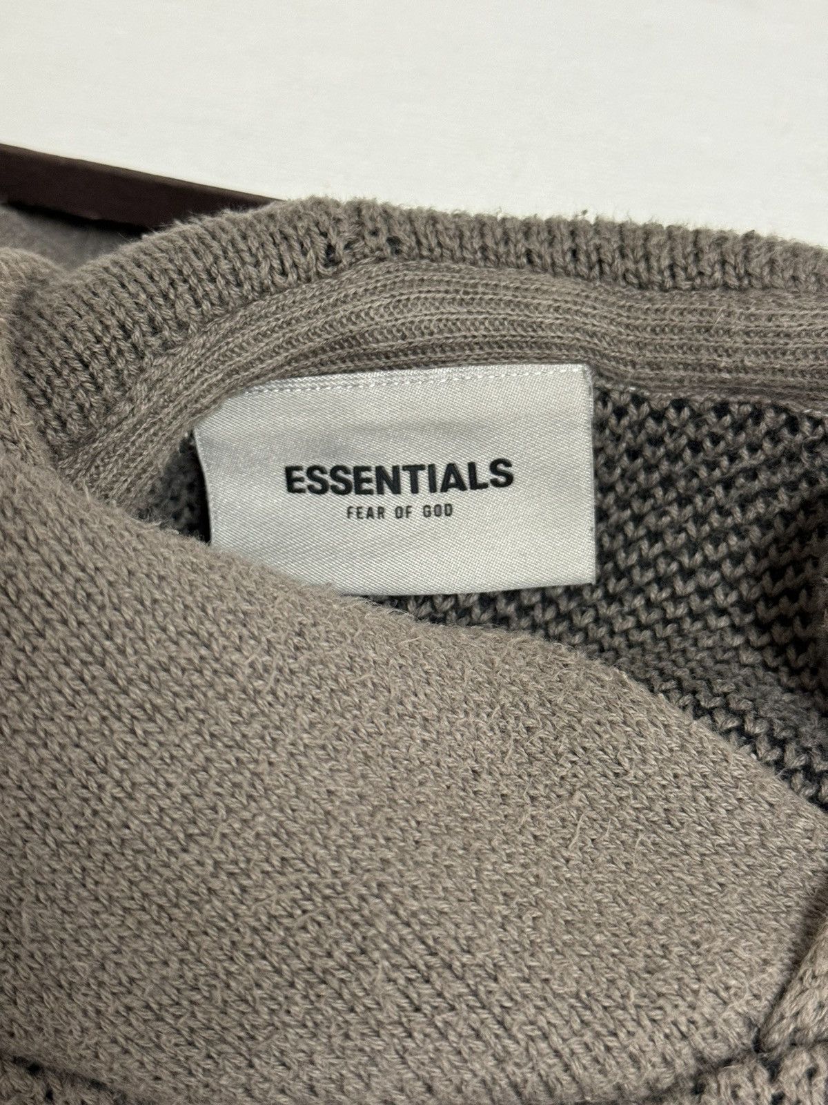 Fear of God 🔥Fear of God Essentials Knit Pullover Hoodie Taupe SZ Small Size US S / EU 44-46 / 1 - 13 Thumbnail