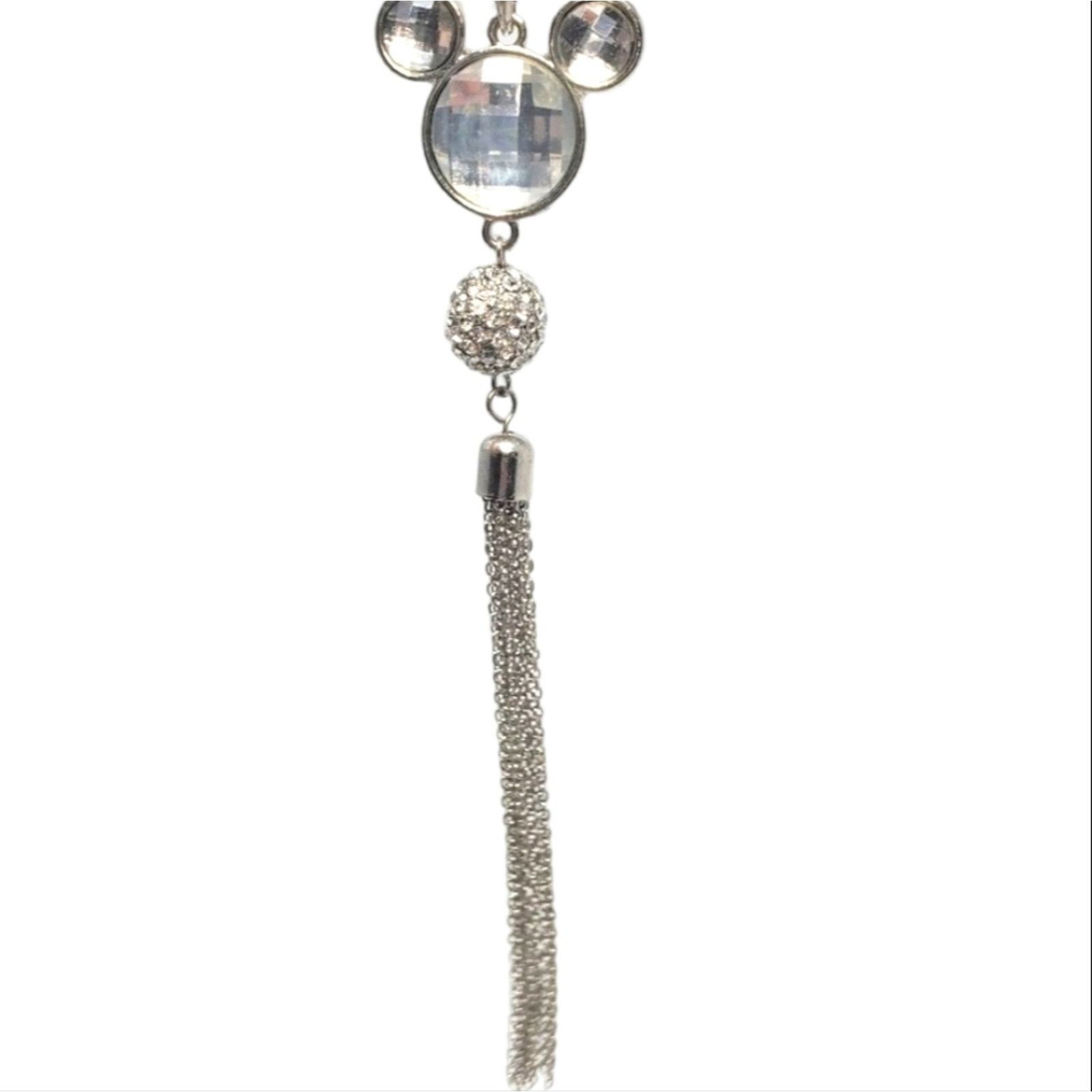 Disney Disney Mickey Mouse Rhinestone Necklace w Tassel Size ONE SIZE - 1 Thumbnail