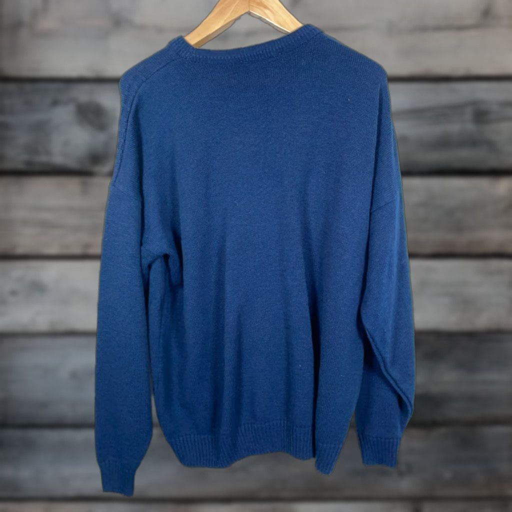 Vintage VINTAGE Ireland Textured Knit Sweater Men's 2XL Blue Crewneck Acrylic Knit Embroidered Size US XXL / EU 58 / 5 - 1 Thumbnail