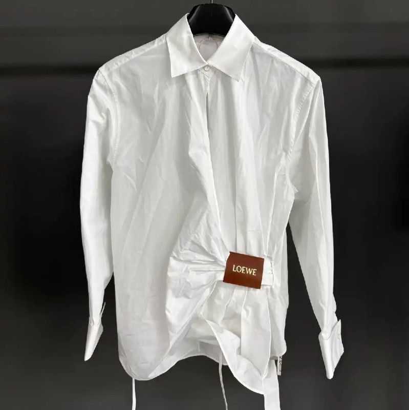 Loewe Loewe Winter White Cotton Logo Shirt 0089 Size S / US 4 / IT 40 - 1 Thumbnail