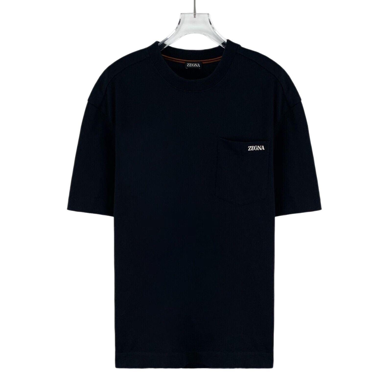 Z Zegna Zegna Logo Pocket Cotton T-Shirt XS Size US XS / EU 42 / 0 - 1 Thumbnail