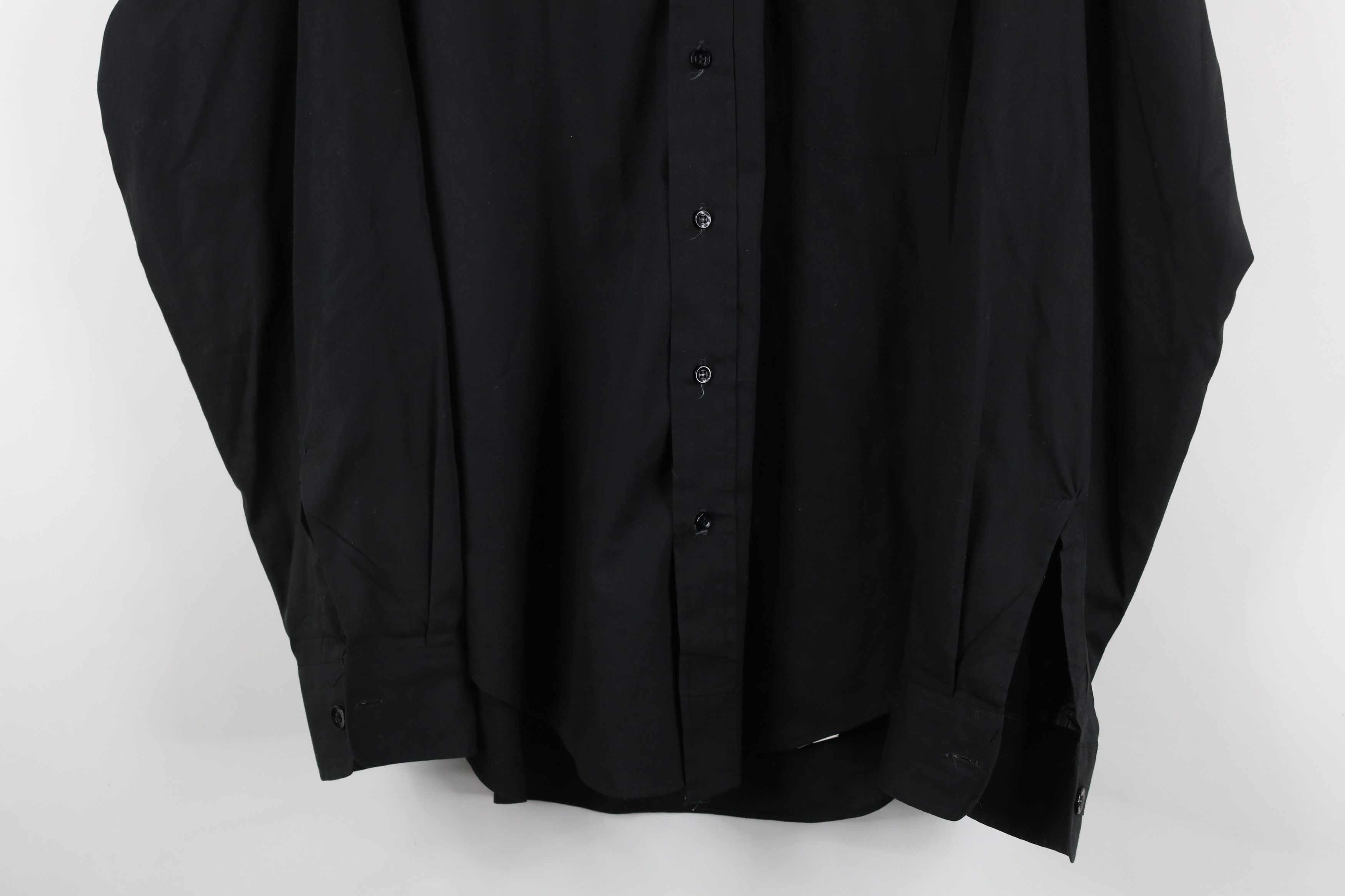 Vintage Vintage 70s Streetwear Blank Collared Button Shirt Black USA Size US XL / EU 56 / 4 - 3 Thumbnail