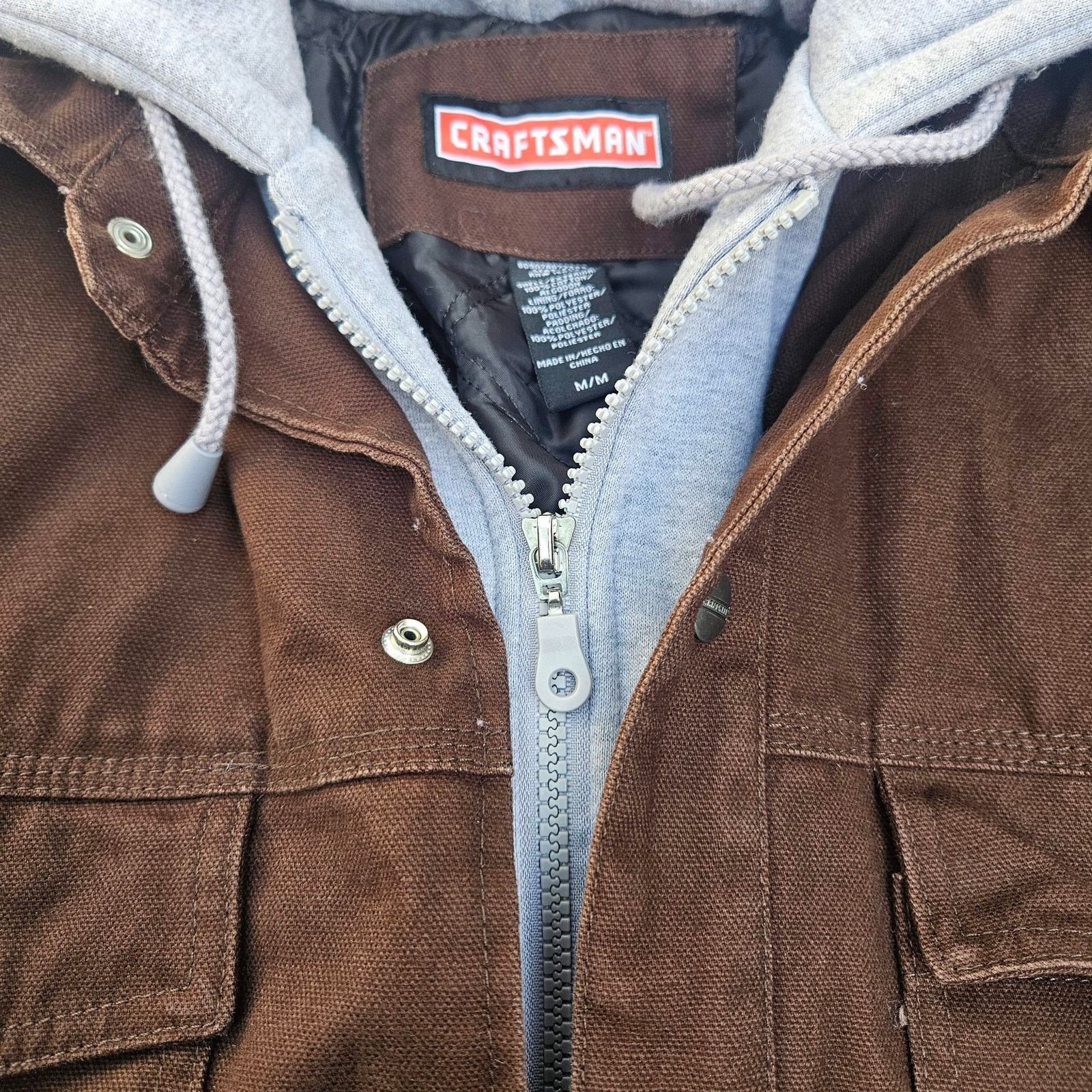 Craftsman Craftsman Canvas Jacket Hoodie Medium Work Jacket NWOT Brown Size US M / EU 48-50 / 2 - 2 Thumbnail