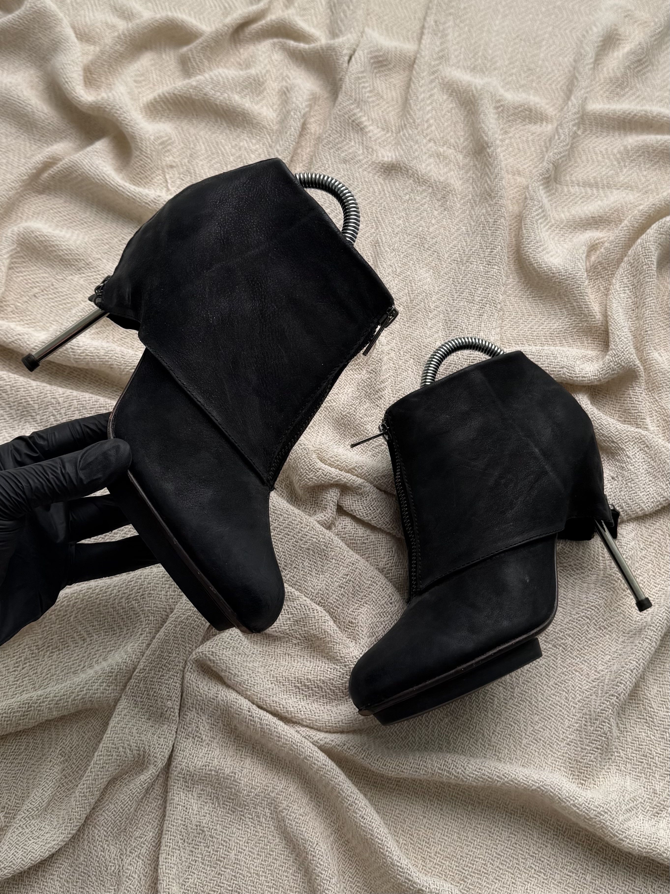Diesel × Vintage DIESEL leather zip boots exclusive rare | Grailed