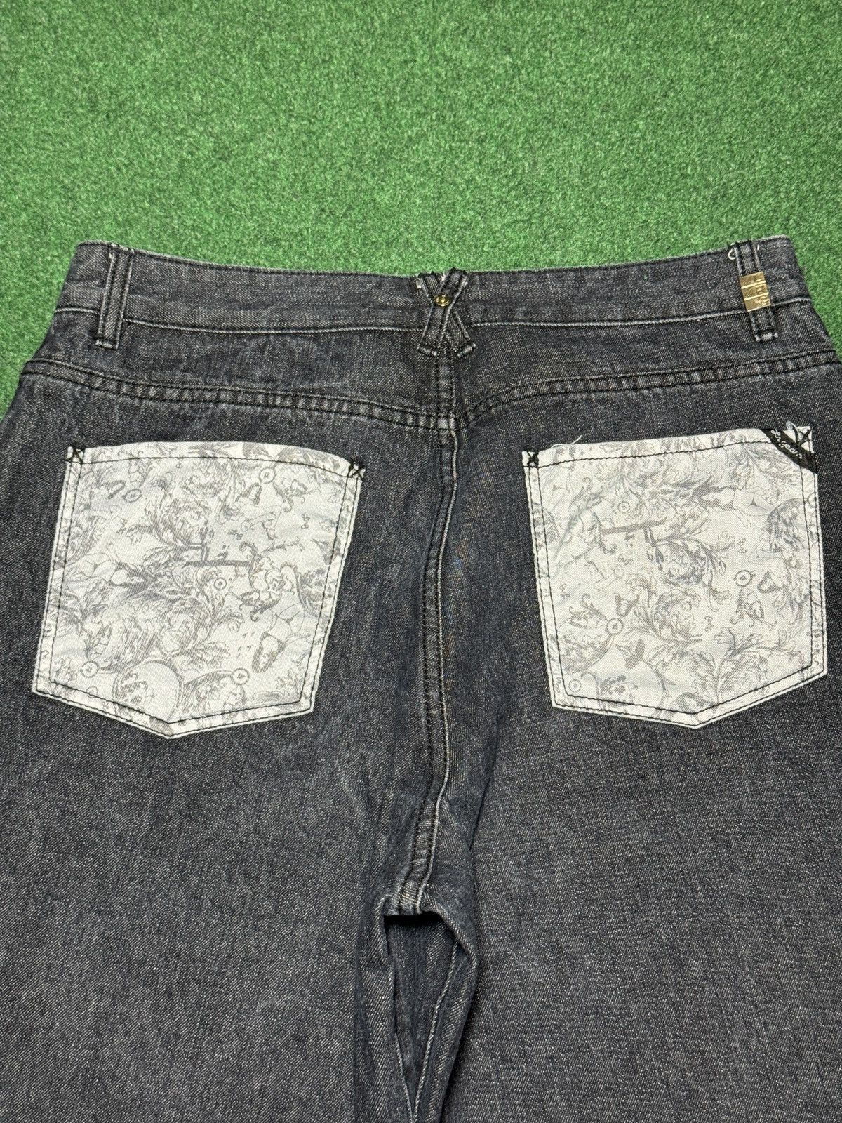 LRG Lrg Baggy Jort Hip Hop Grunge 34 Y2K Black 15” Denim Shorts Size US 34 / EU 50 - 2 Thumbnail