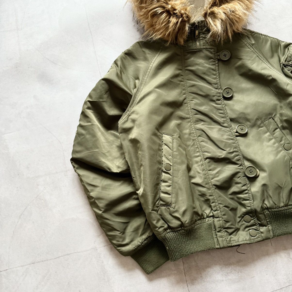 If Six Was Nine Military Bomber Jacket Fur LGB If Six Was Nine Vibe Y2K Size M / US 6-8 / IT 42-44 - 4 Thumbnail
