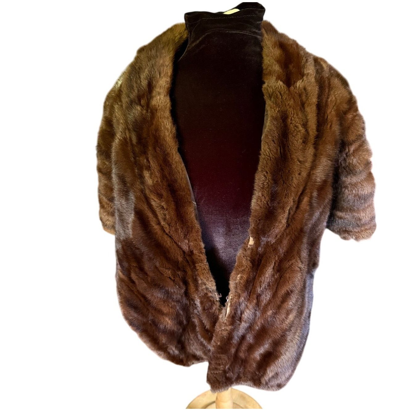 Vintage Vintage 50’s Benedict Danella Brown Genuine Mink Fur Shawl Size ONE SIZE - 1 Thumbnail