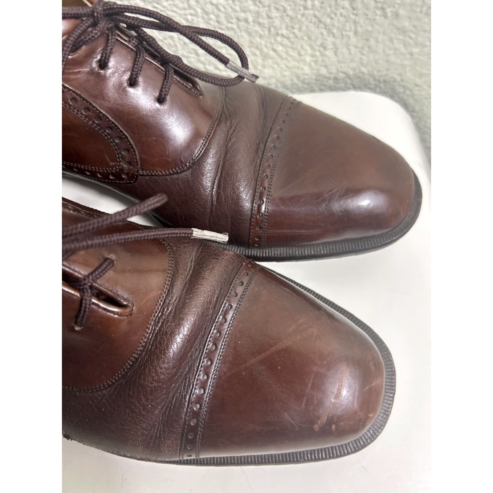 Mezlan MEZLAN Nicola Cap Toe Oxford Dress Shoes Mens 7.5 Brown Smooth & Pebbled Leather Shoes Size ONE SIZE - 5 Thumbnail