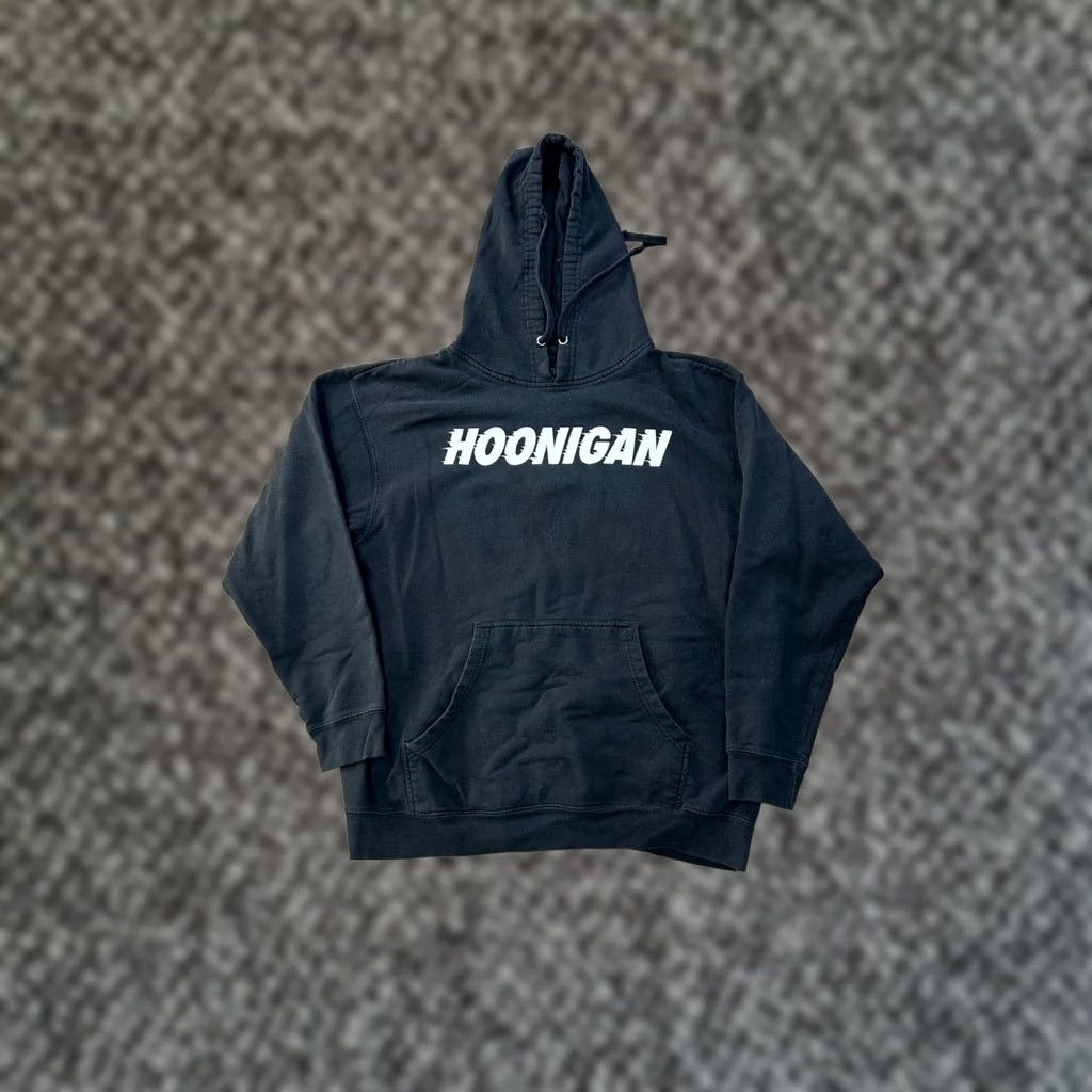 Logo 7 Hoonigan Hoodie Sweatshirt Long Sleeve Men’s Large Black Logo Pullover Hooded Sweatshirt Mens Size US L / EU 52-54 / 3 - 1 Thumbnail