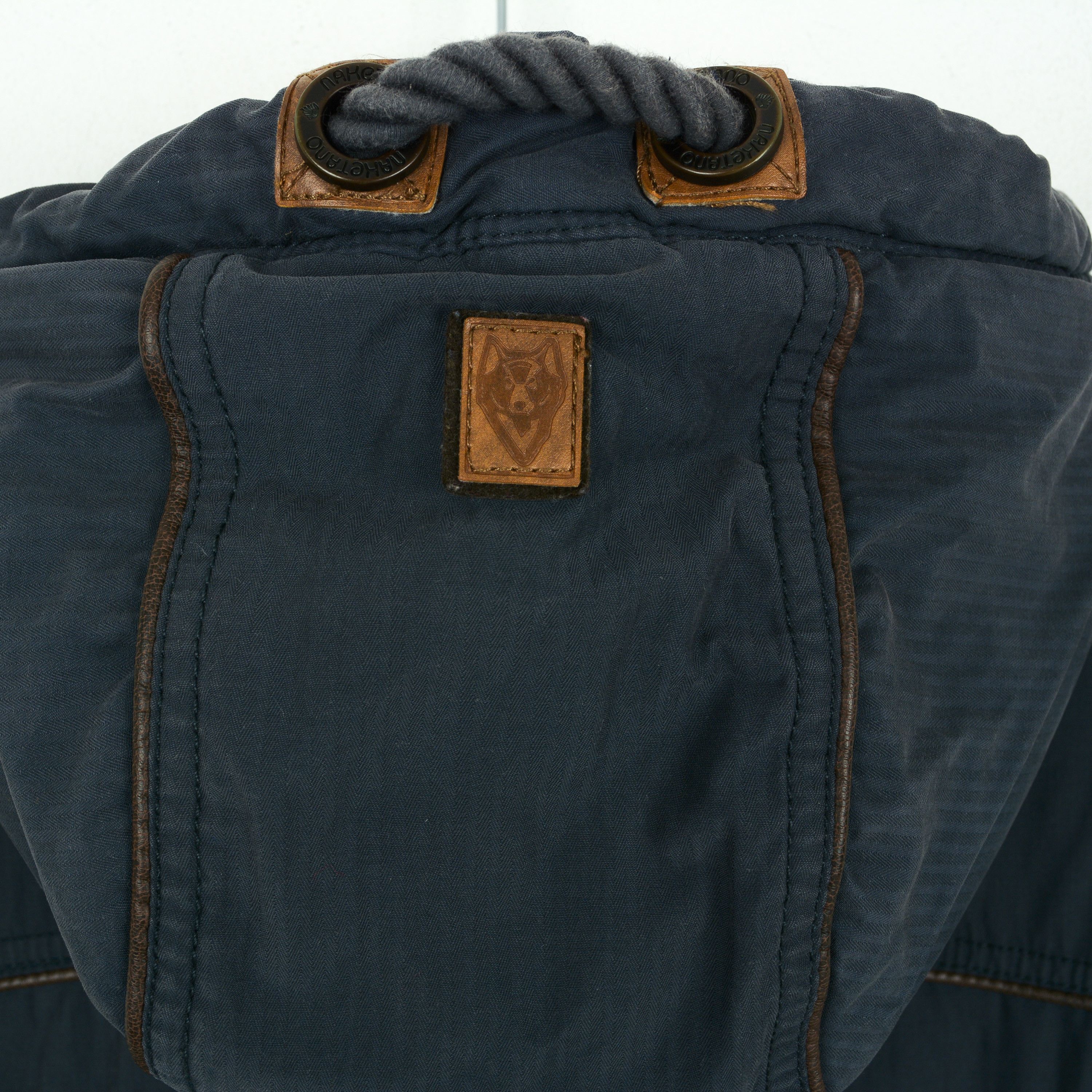Naketano M Parka Hooded Jacket Windbreaker Coat Zip Top Navy Blue Size M / US 6-8 / IT 42-44 - 6 Thumbnail