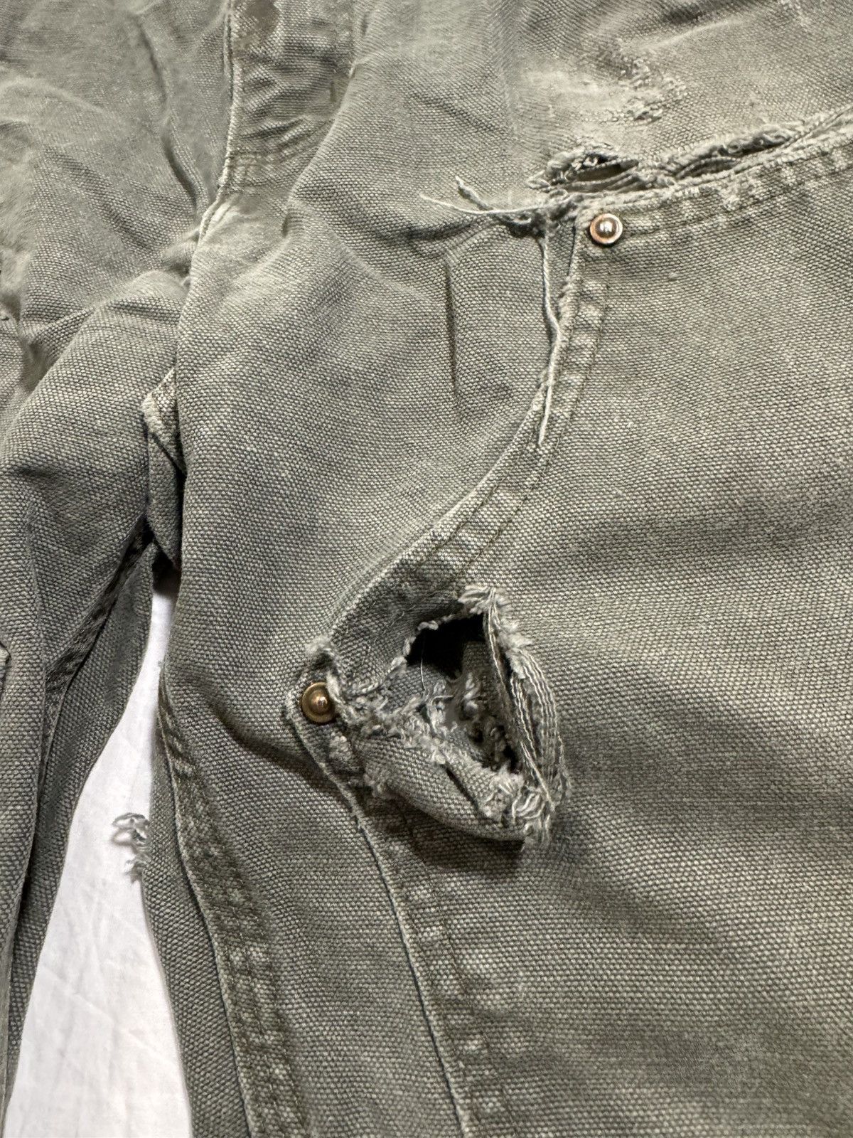 Carhartt Vintage Thrashed And Faded ERD Style Carhartt Double Knees Size US 30 / EU 46 - 5 Thumbnail