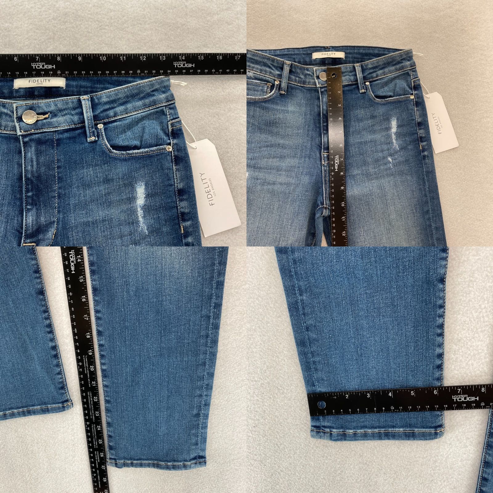 Vintage Fidelity Denim Jeans Women's 26 Cher Slim Ankle Mao Blue Distressed Denim NWT Size 26" / US 2 / IT 38 - 8 Thumbnail