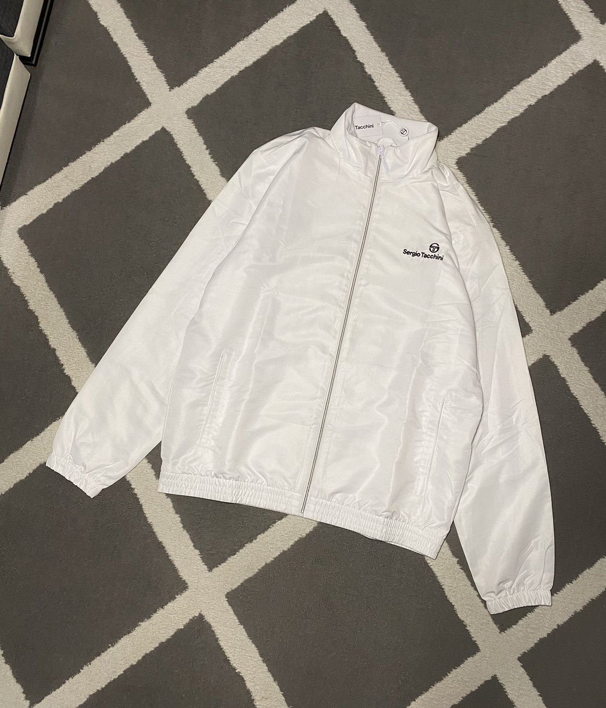 Sergio Tacchini × Vintage Sergio Tacchini Carson Tracktop white light track jacket Size US L / EU 52-54 / 3 - 2 Thumbnail